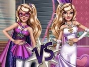 Jocuri cu barbie printesa vs super eroina