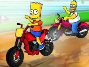 familia simpson in curse de motociclete