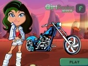 Jocuri cu fata cu parul de foc pe motocicleta