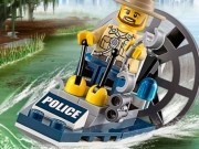 politia lego pe barca 3d